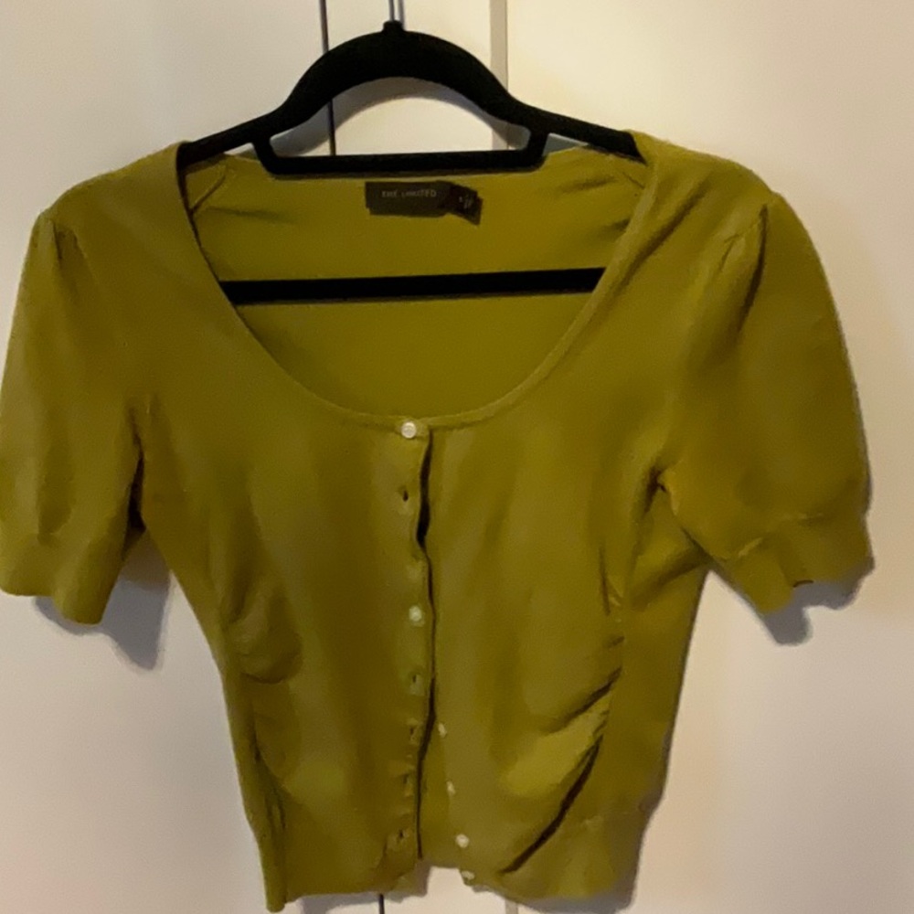 Olive Green Button-Up Women's Top